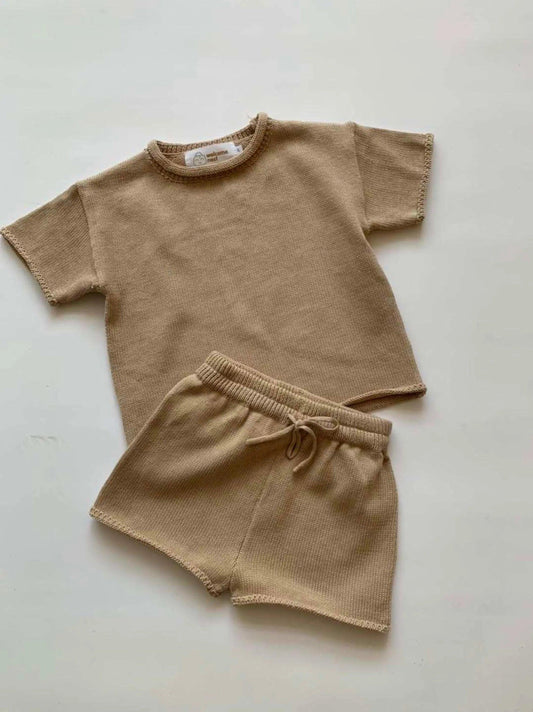 Grils & Boys clothes sets short sleeve knitwear tops pants 2Pcs cothes set Welcome Nest