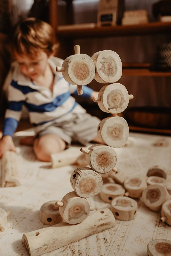 Wooden Tree Construction Set — 40 Pieces