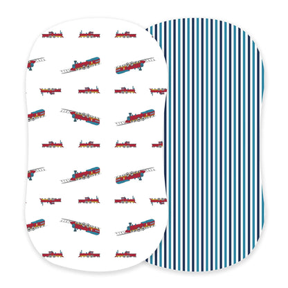 Bamboo Change Pad Cover — Vintage Steam Trains