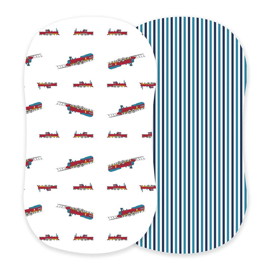 Bamboo Change Pad Cover — Vintage Steam Trains
