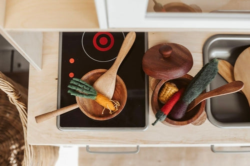 Mahogany Toy Pan and Pot Set