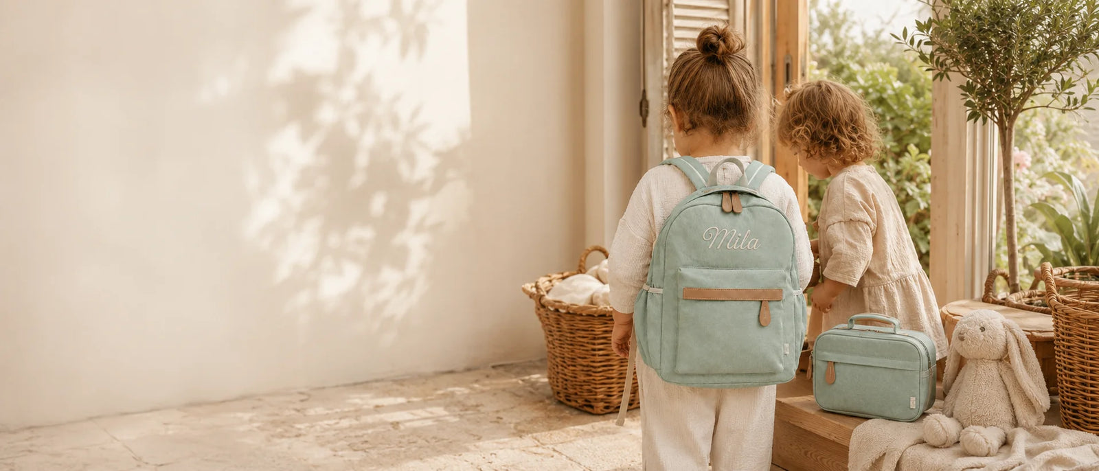 Personalised kids backpack, hand-embroidered in Melbourne